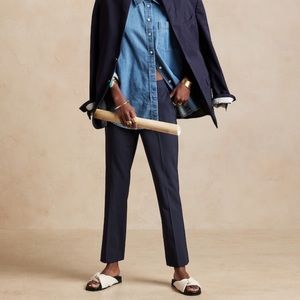 Classic look washable Italian wool blend pant